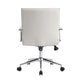 Kenny Commercial Grade Chair w Chrome Arms & Metal Base | White PU Vinyl BM340709