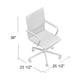 Kenny Commercial Grade Chair w Chrome Arms & Metal Base | White PU Vinyl BM340709