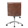 Haily Rolling Armless Commercial Grade Chair w Chrome Base | Brown Vinyl BM340711