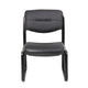 Eve Side Chair w Sled Base | Steel Frame | Black Faux Leather BM340713