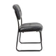 Eve Side Chair w Sled Base | Steel Frame | Black Faux Leather BM340713
