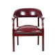 Elon Guest Chair | Brass Nailhead Trim | Mahogany | Burgundy Oxblood Vinyl BM340716