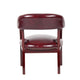 Elon Guest Chair | Brass Nailhead Trim | Mahogany | Burgundy Oxblood Vinyl BM340716