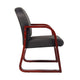 Cain Guest Chair w Molded Mahogany Wood Frame | Black Task Fabric BM340721