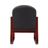 Cain Guest Chair w Molded Mahogany Wood Frame | Black Task Fabric BM340721