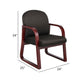 Cain Guest Chair w Molded Mahogany Wood Frame | Black Task Fabric BM340721