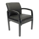 Gary NTR Guest Chair w Black Wood Frame | Black Antimicrobial Vinyl BM340722