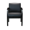Gary NTR Guest Chair w Black Wood Frame | Black Antimicrobial Vinyl BM340722