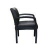 Gary NTR Guest Chair w Black Wood Frame | Black Antimicrobial Vinyl BM340722