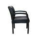 Gary NTR Guest Chair w Black Wood Frame | Black Antimicrobial Vinyl BM340722