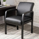 Gary NTR Guest Chair w Black Wood Frame | Black Antimicrobial Vinyl BM340722