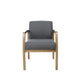 Gary Guest Chair | Driftwood Gray | Slate Gray Commercial Grade Linen BM340723