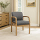 Gary Guest Chair | Driftwood Gray | Slate Gray Commercial Grade Linen BM340723