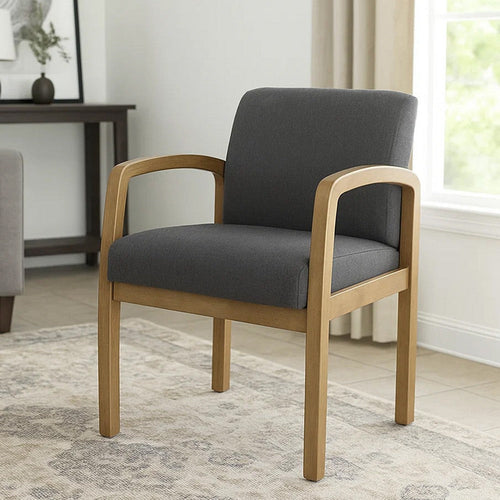 Gary Guest Chair | Driftwood Gray | Slate Gray Commercial Grade Linen BM340723