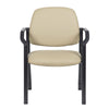 Theo Guest Chair w Modern Steel Frame | Beige Antimicrobial Vinyl BM340724