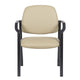 Theo Guest Chair w Modern Steel Frame | Beige Antimicrobial Vinyl BM340724
