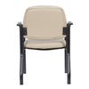 Theo Guest Chair w Modern Steel Frame | Beige Antimicrobial Vinyl BM340724