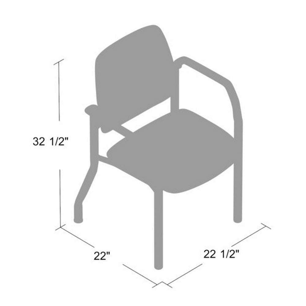 Theo Guest Chair w Modern Steel Frame | Beige Antimicrobial Vinyl BM340724