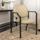 Theo Guest Chair w Modern Steel Frame | Beige Antimicrobial Vinyl BM340724