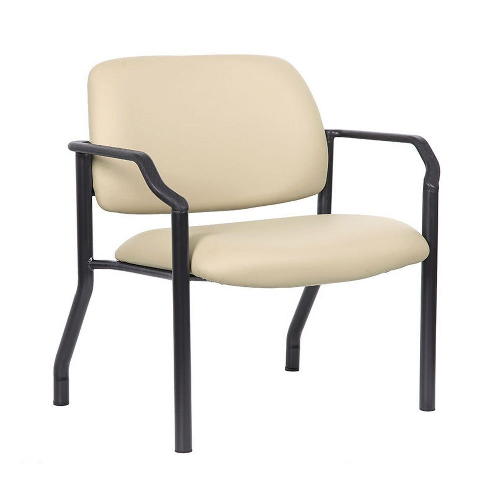 Theo XL Wide Guest Chair | 500 lbs | Beige Antimicrobial Vinyl BM340725