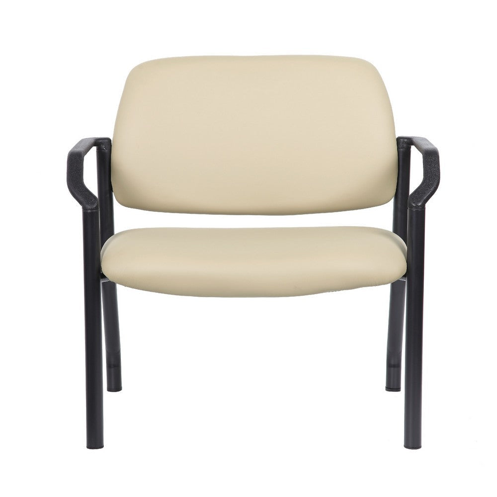 Theo XL Wide Guest Chair | 500 lbs | Beige Antimicrobial Vinyl BM340725