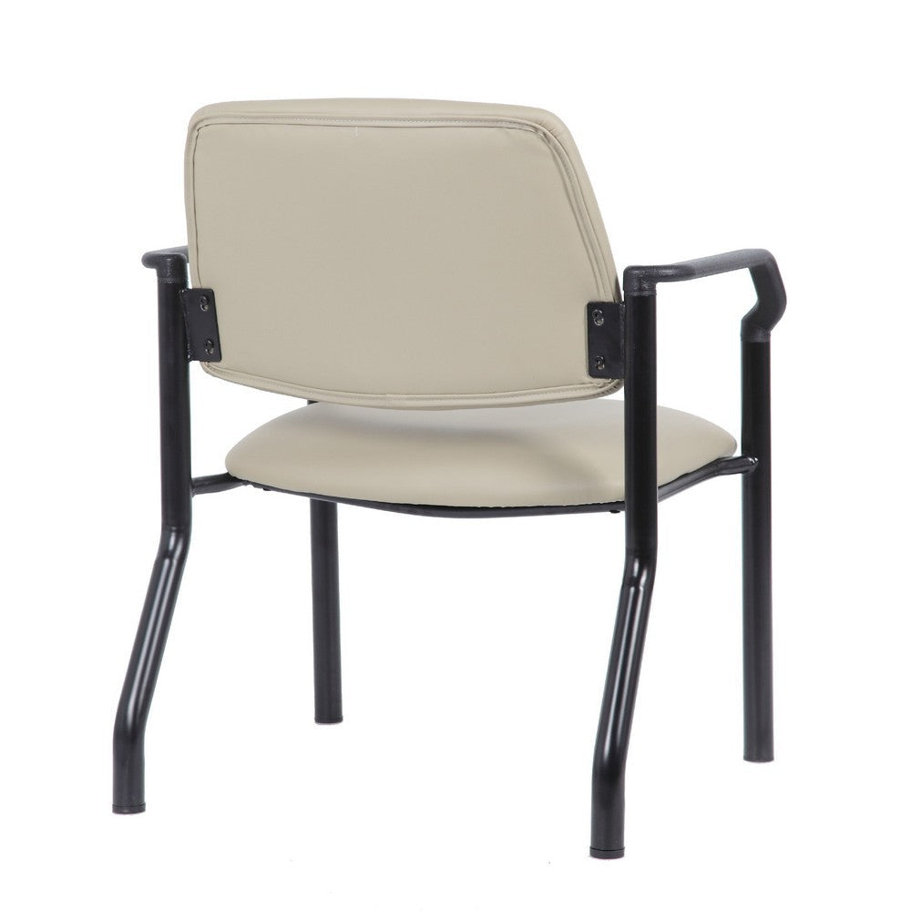 Theo XL Wide Guest Chair | 500 lbs | Beige Antimicrobial Vinyl BM340725