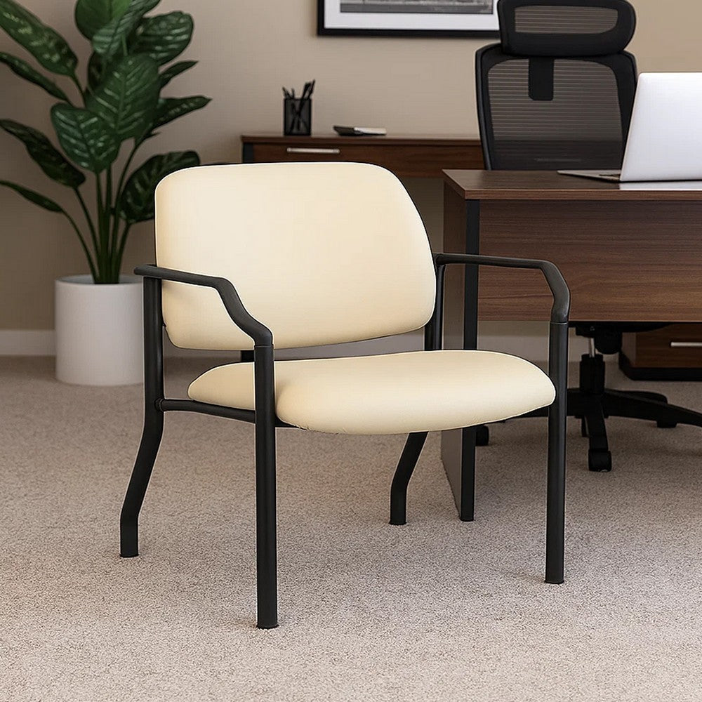 Theo XL Wide Guest Chair | 500 lbs | Beige Antimicrobial Vinyl BM340725