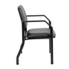Theo Guest Chair w Modern Steel Frame | Black Antimicrobial Vinyl BM340726
