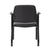 Theo Guest Chair w Modern Steel Frame | Black Antimicrobial Vinyl BM340726