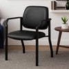 Theo Guest Chair w Modern Steel Frame | Black Antimicrobial Vinyl BM340726