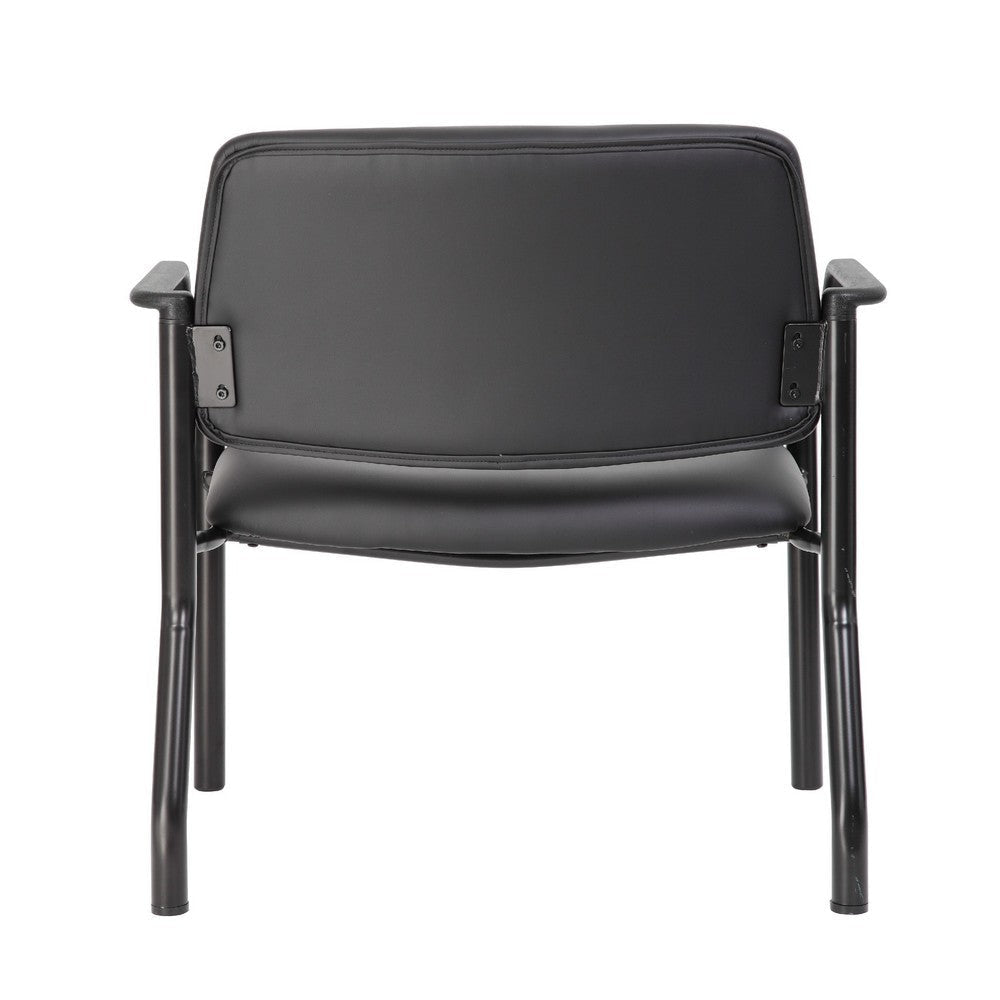 Theo XL Wide Guest Chair | Black Antimicrobial Vinyl | 500 lbs BM340727
