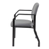 Theo Guest Chair w Modern Steel Frame | Gray Antimicrobial Vinyl BM340728
