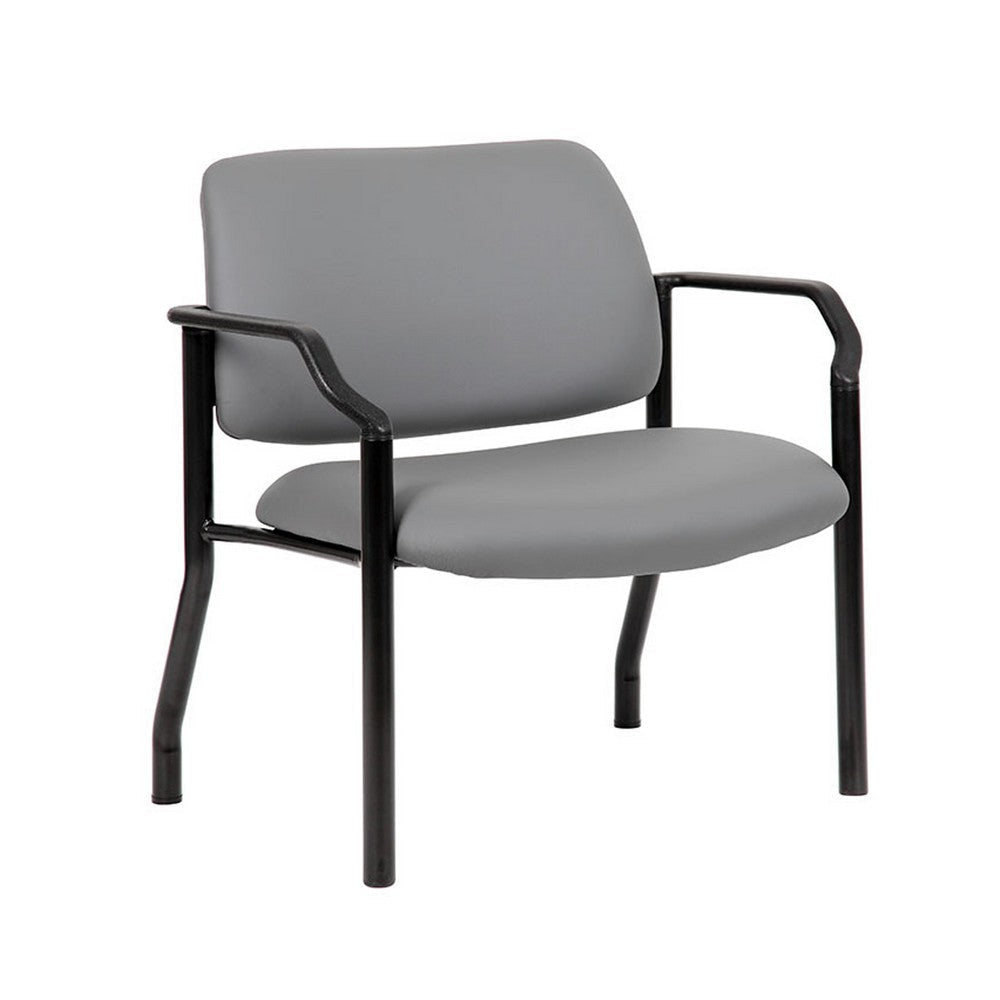 Theo XL Wide Guest Chair | Gray Antimicrobial Vinyl | 500 lbs BM340729