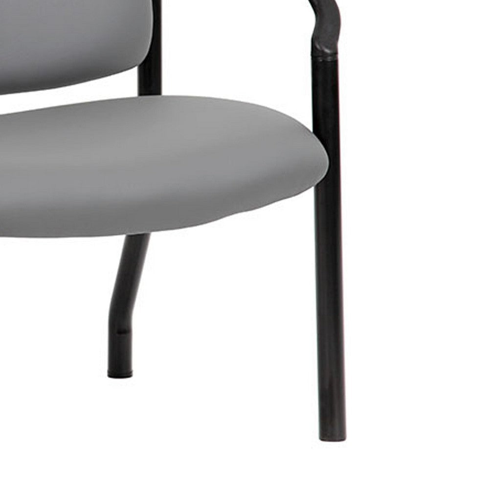 Theo XL Wide Guest Chair | Gray Antimicrobial Vinyl | 500 lbs BM340729