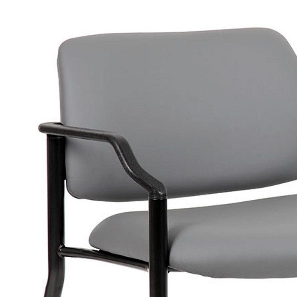 Theo XL Wide Guest Chair | Gray Antimicrobial Vinyl | 500 lbs BM340729
