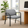 Theo XL Wide Guest Chair | Gray Antimicrobial Vinyl | 500 lbs BM340729