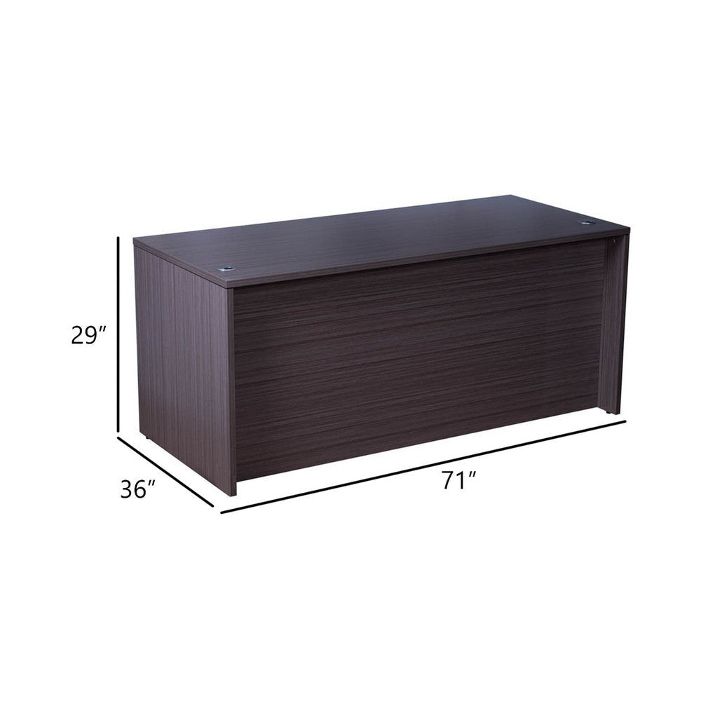 Nea Desk Shell | 71’’ Reception Top | Driftwood Smoke Gray Wood BM340731