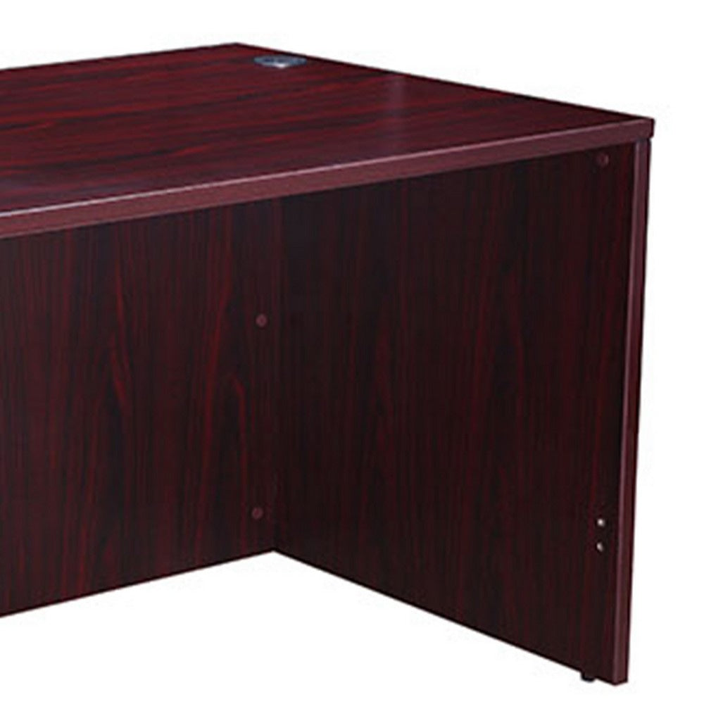 Nea Desk Shell | 71’’ Reception Top | Panel Legs | Mahogany Red Wood BM340732
