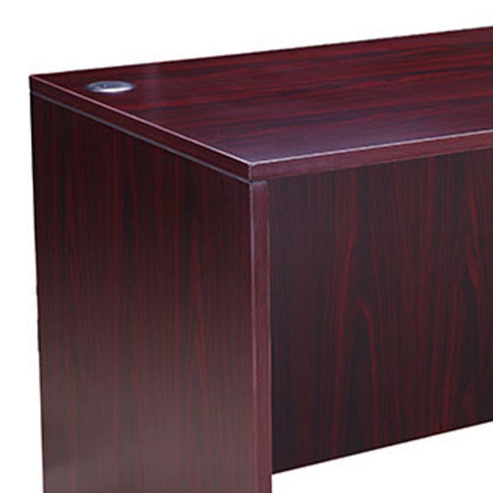 Nea Desk Shell | 71’’ Reception Top | Panel Legs | Mahogany Red Wood BM340732
