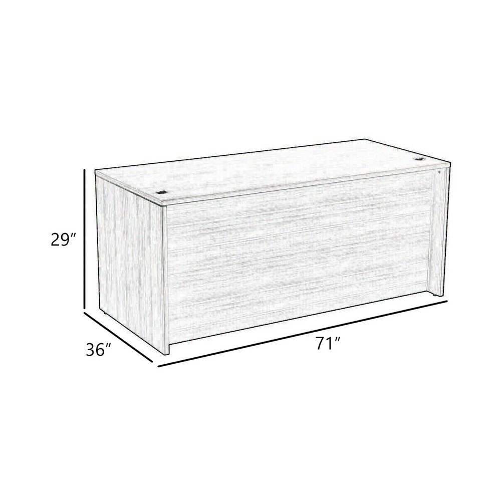 Nea Desk Shell | 71’’ Reception Top | Panel Legs | Mahogany Red Wood BM340732
