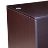 Nea Desk Shell | 71’’ Reception Top | Panel Legs | Mocha Brown Wood BM340733