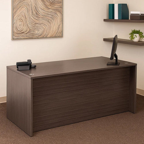 Nea Desk Shell | 66’’ Workstation Top | Driftwood Smoke Gray Wood BM340734