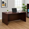 Nea Desk Shell | 66’’ Workstation Top | Panel Legs | Mahogany Red Wood BM340735