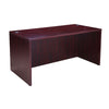 Nea Desk Shell | 60’’ Commercial Top | Panel Legs | Mahogany Red Wood BM340738