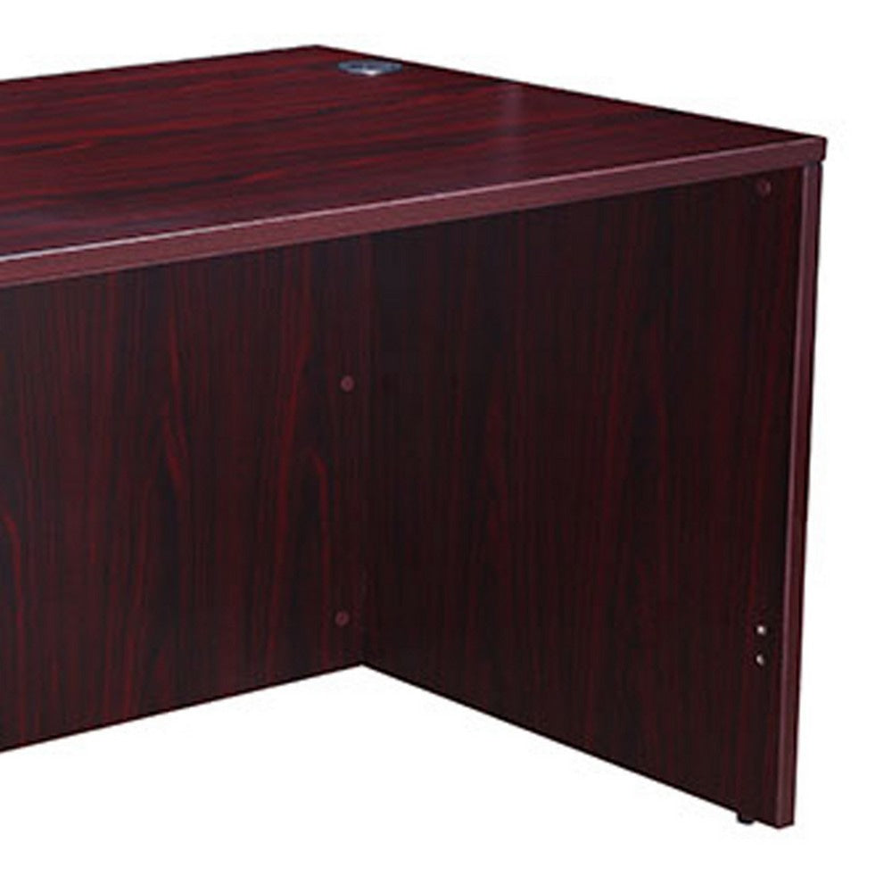 Nea Desk Shell | 60’’ Commercial Top | Panel Legs | Mahogany Red Wood BM340738