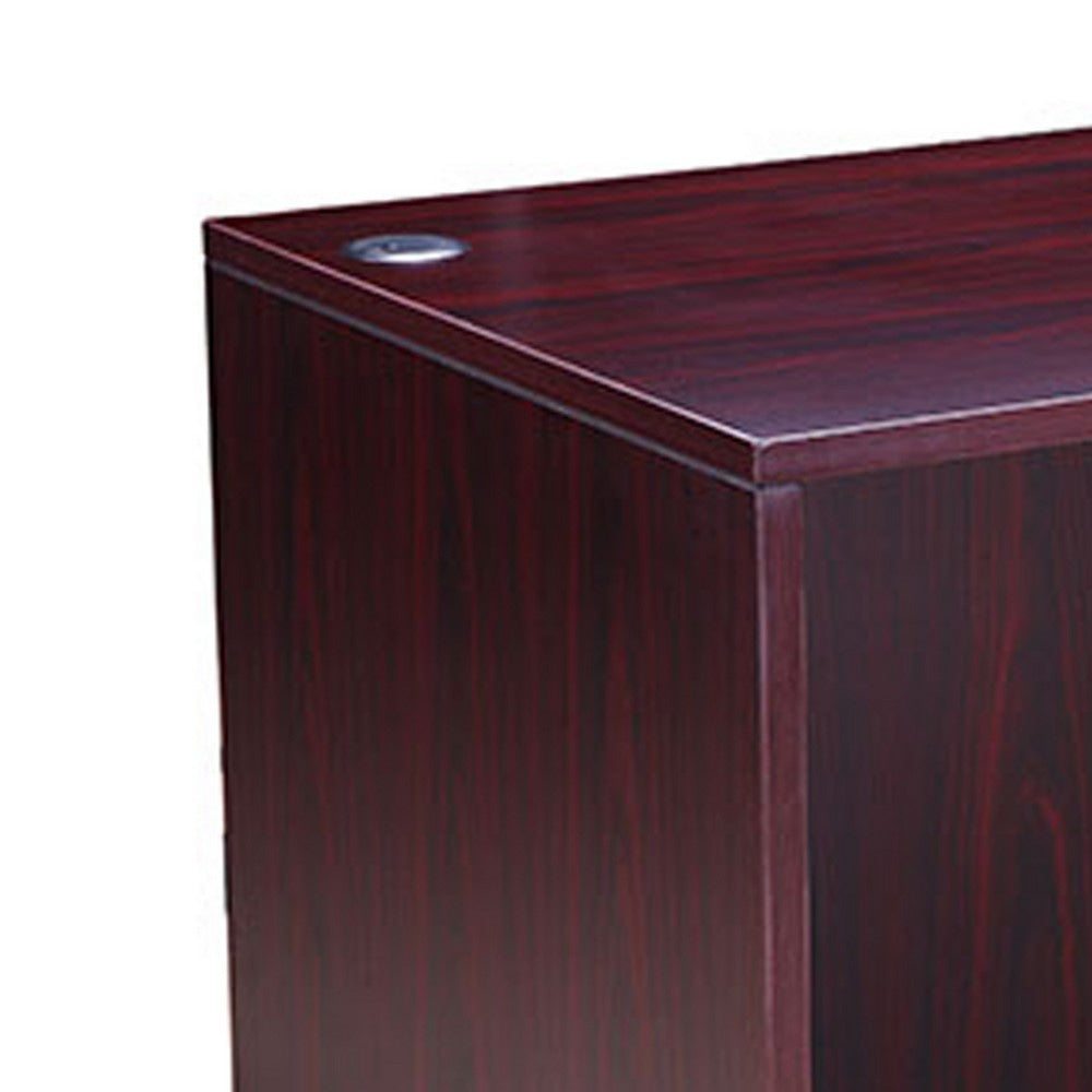 Nea Desk Shell | 60’’ Commercial Top | Panel Legs | Mahogany Red Wood BM340738