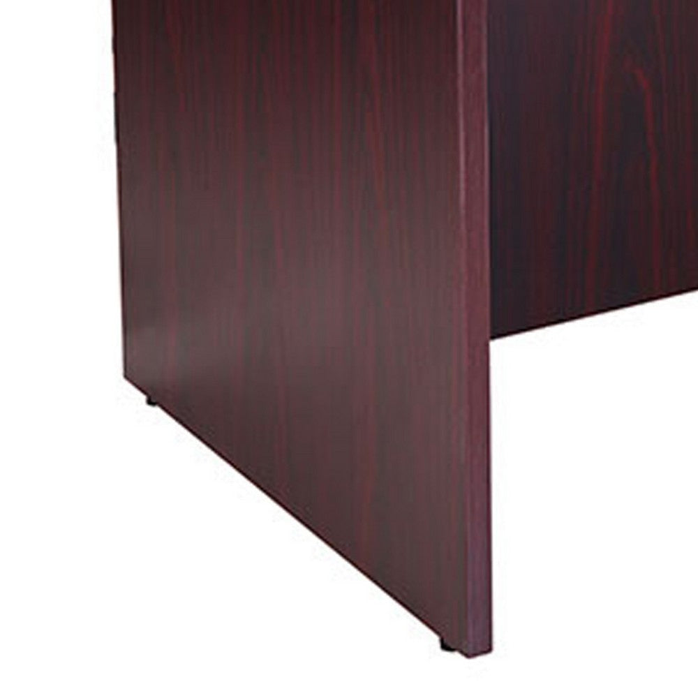 Nea Desk Shell | 60’’ Commercial Top | Panel Legs | Mahogany Red Wood BM340738
