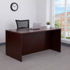 Nea Desk Shell | 60’’ Commercial Top | Panel Legs | Mahogany Red Wood BM340738