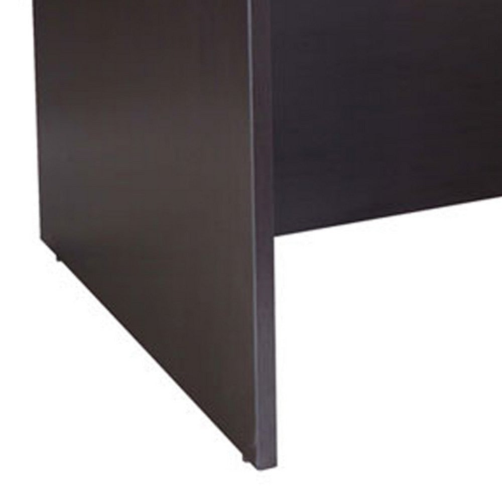Nea Desk Shell | 60’’ Commercial Top | Panel Legs | Mocha Brown Wood BM340739