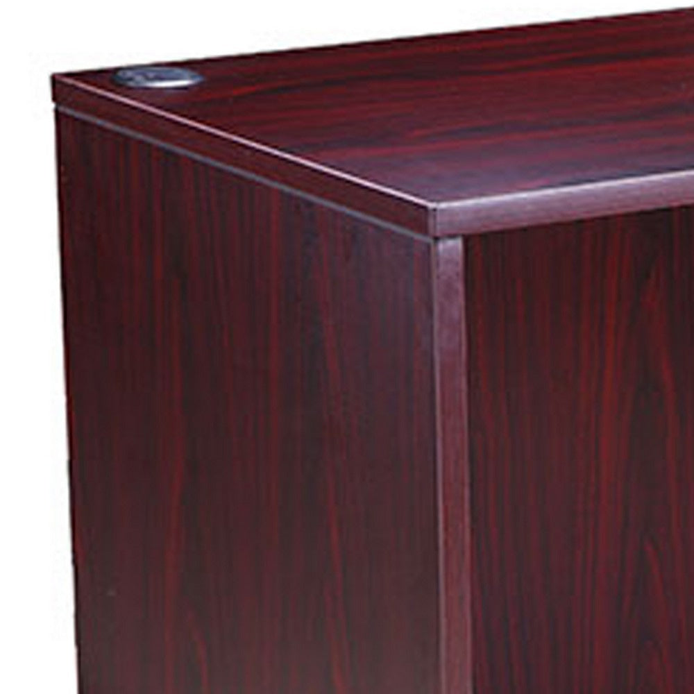 Nea Desk Shell | 48’’ Office Top | Panel Legs | Mahogany Red Wood BM340741